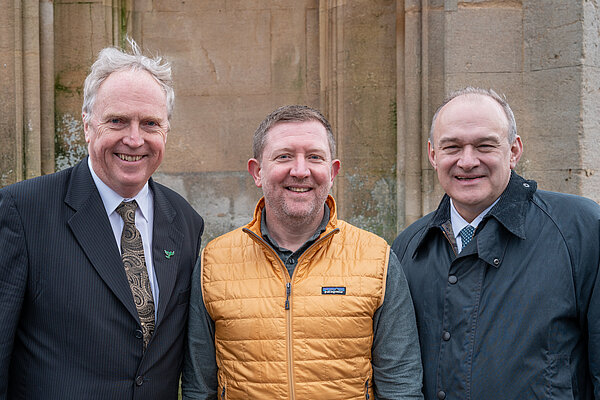 Ben Reed with Brian Mathew and Ed Davey