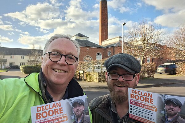 Declan with Brian Mathew MP