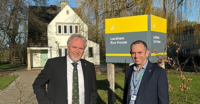 Brian at Wiltshire College with Iain Hatt