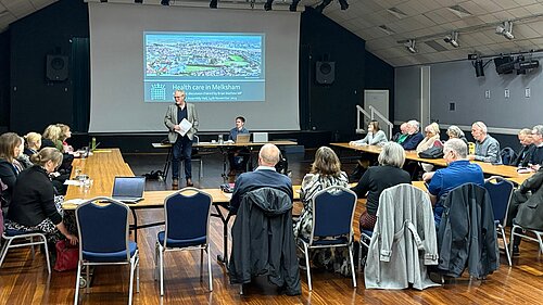Brian at the Health Meeting in Melksham