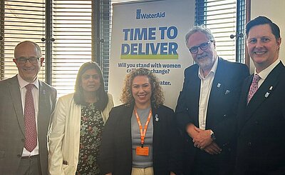 Brian with WaterAid reps