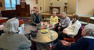 Brian at community lunch