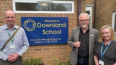 Brian outside Downland School