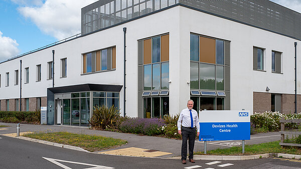Brian outside Devizes Health Centre