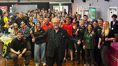 Brian at the careers fair