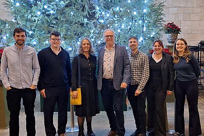 The MP office team in Parliament at Christmas