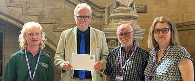 Brian with Devizes Foodbank volunteers in Parliament