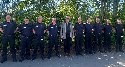 Brian with firefighters